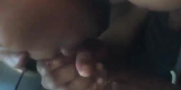 Skinny Lil Ebony Bitch Sucking On Bbc