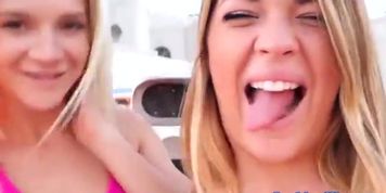 Teen lez with perky boobs gets her pussylicked