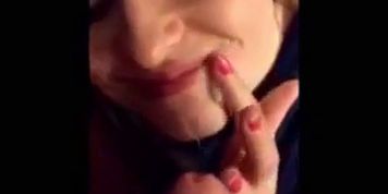 Blonde girl sucks like a pro an gets cum in mouth