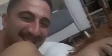 Horny Turkish redhead having sex with boyfriend