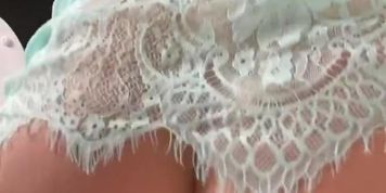 Anal screw with big black dildo