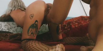 Pierced and tattooed slut get fucked really rough 