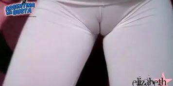 Best Cameltoe Ever - Wet White Leggins - Round Ass