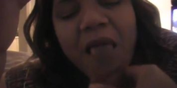 BBW Betty Licking and sucking my cum