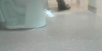 Woman has diarrhea in public restroom