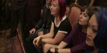 Busty dp fucked in public
