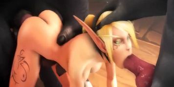 World of Warcraft Blood Elf Gets a Nice Hard Pounding from Behind (JuicyBooty)