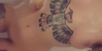 Hot Tattooed Girl Playing with Sex Toys