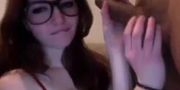 Redhead Sucks Black Cock