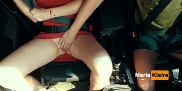 Guy public fingering pussy and brings the girl to orgasm, seduced the uber driver (Nubiles)