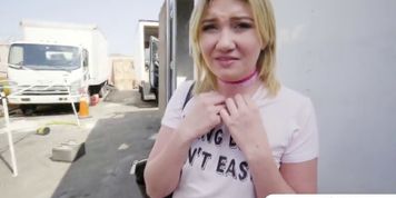 Zelda Morrison agrees to flash her perky tits for money