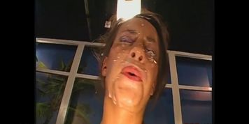 Gorgeous young girl Victoria gets her pretty face creamed