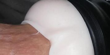 Pocket pussy fuck and cum big dick