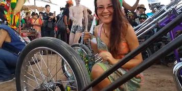 NO PANTIES at BIKE SHOW(part 2) # Show off FUN in March(before Quarantine)