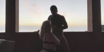Public Screw In Spain &mdash; I Ride His Cock In Lingerie & Swallow Every Drop ?