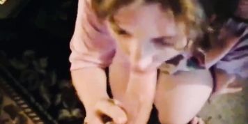 Teen lost a bet and has to suck his dick and take directions until he cums in her mouth and has to swallow