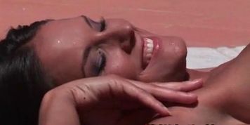VIVTHOMAS - Hot brunette babe getting her clothes off