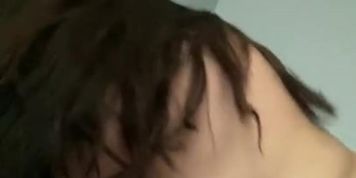 Chubby Latina rides big white dick