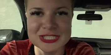 Dominatrix gf wants a quickie in the car. POV, Role-Play, Exhibitionist, Car Sex