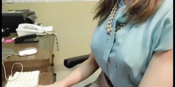Sexy Secretary Candle Attacked and Fucked By Invisible Alien