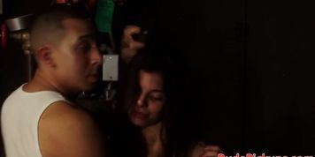 Stranded teen roughfucked and jizzed in mouth