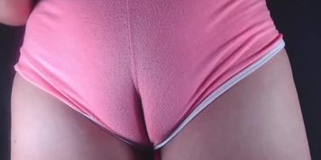 My Red Shorts Hiding My Tight Pussy