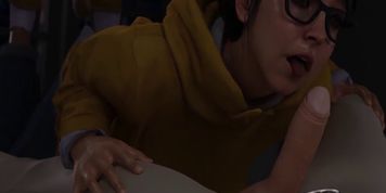 Valerie from Resident Evil Resistance Blowjob with Facial Cumshot (Jade Flower)