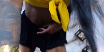 Busty Chick Plays with Her Sex Toy (Between Them)