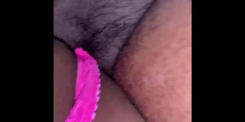 Taking a bbc deep in my creamy ebony pussy when my husband Out of town 