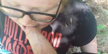Bbw Redhead Sucking Dick In Public