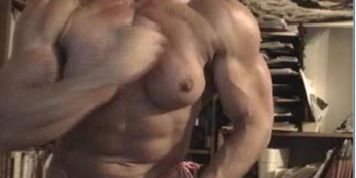 Emery topless flexing