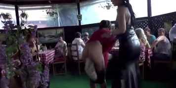 Skinny Slut Dp And Anal Banged In Restaurant