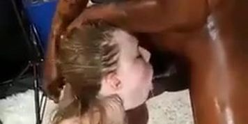 Girlfriend sucking black dick