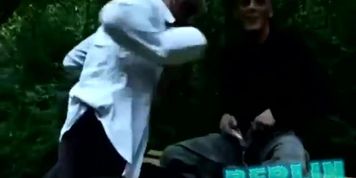 Adam and Dina having fun in the park.