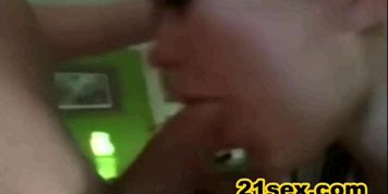 sensational blow job during threesome