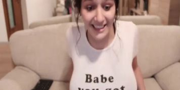 Skinny Teen With Huge Natural Tits Hard Cumming On Web
