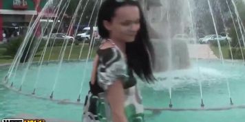 Amateur holiday sex with one chick and three guys, part 3