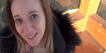 Quick outdoor anal sex