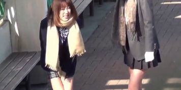 Asian students peeing in the street
