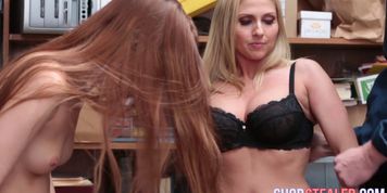 Christie Stevens and Nina Nirvana Sucking Cock and Rammed