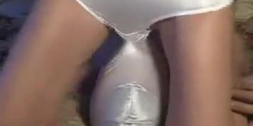 Satin panty facesitting