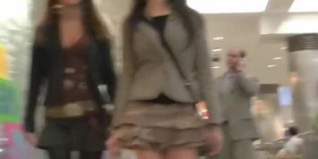 Cute teen models showing their cute asses in public