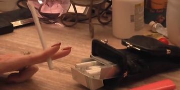 Most elegant smoking - long nails fetish