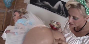 hots wifes sluts lesbians brittany and dee go crazy with each others ass in the kitch dildo toys anal gapes dgs