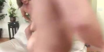 Vintage blonde Harmony Rose getting destroyed by two dudes