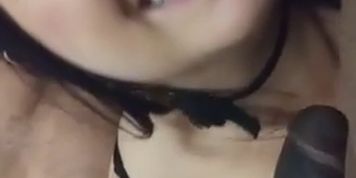 Canadian slut sucks big black cock in toronto