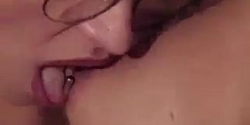 Brittany O'Connell eating pussy on counter