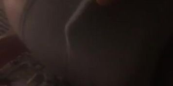Big white dick jerking off with girls thong (Cum_Panties)
