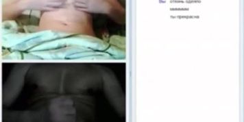 Russian Omegle Teen Plays With Me