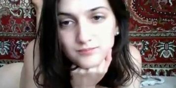 horny babe masturbating on webcam